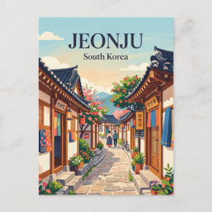 Jeonju Hanok Village Steeg Zuid-Korea Briefkaart