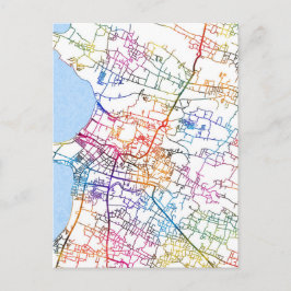 Jepara Indonesia City Map Briefkaart