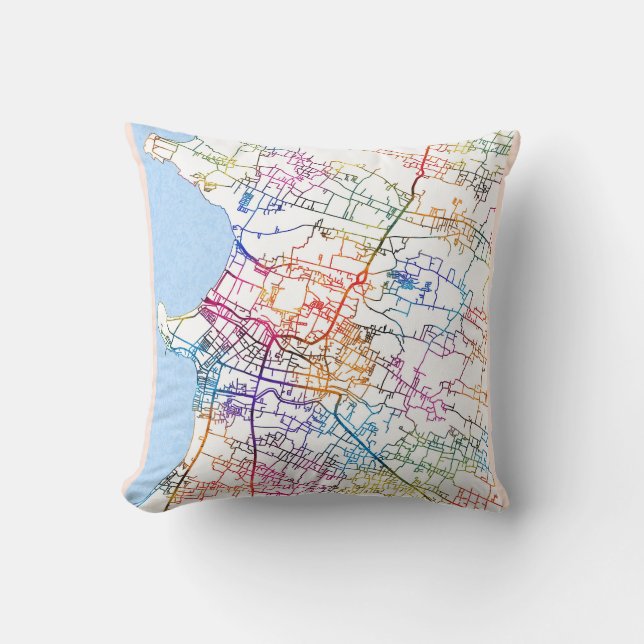 Jepara Indonesia City Map Kussen (Voorkant)