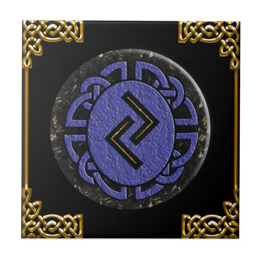 " jera " elder futhark tegeltje (Voorkant)