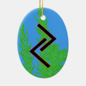 Jera Viking Rune Yule Ornament - Oogst! (Achterkant)