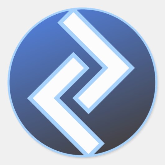 Jeran Jeraz Rune Ronde Sticker (Voorkant)