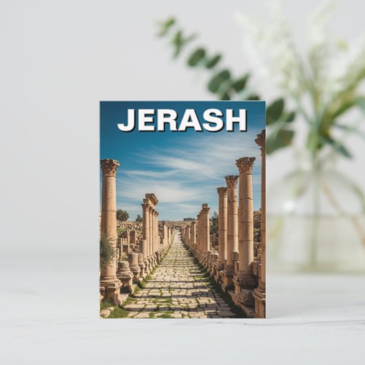 Jerash Jordan Travel Briefkaart (Staand voorkant)