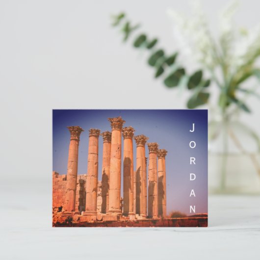 jerash kolommen jordan briefkaart (Staand voorkant)