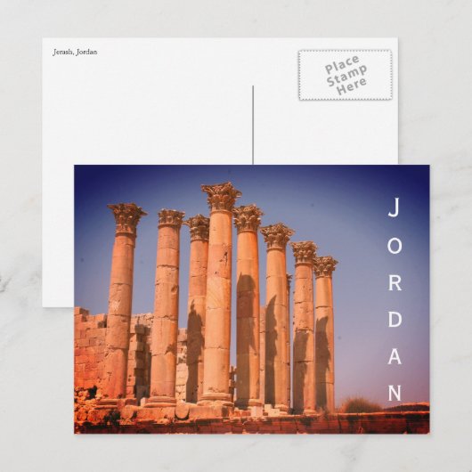 jerash kolommen jordan briefkaart (Voorkant / Achterkant)