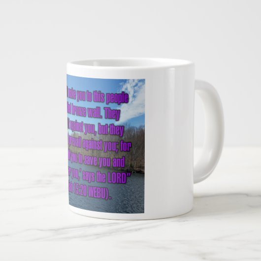 Jeremia 15:20 WEBU Mok (Voorkant rechts)