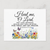 Jeremia 17:14 Genezende Bijbelvers Wilde Bloemen Briefkaart (Voorkant)