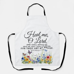 Jeremia 17:14 Healing Bible Verse Wildflowers Schort