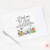 Jeremia 17:14 Healing Bible Verse Wildflowers Vierkante Sticker (Envelop)