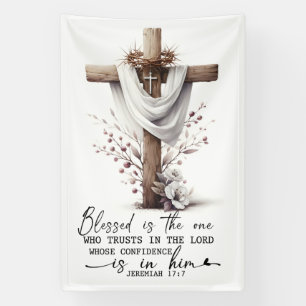 Jeremia 17:7 Geloofs- en hoopkunst Spandoek