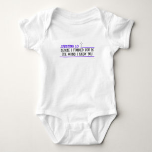 Jeremia 1:5 Christelijke Baby Bodysuit uit één stu