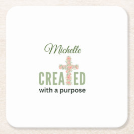 Jeremia 1:5 Creëer met een persoonlijk doel Kartonnen Onderzetters