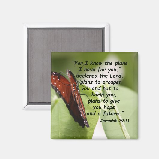 Jeremia 29:11 (2) magneet (Voorkant / Achterkant)