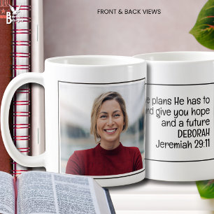 JEREMIA 29:11 Aangepaste foto christelijke Bijbelt Koffiemok