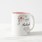 Jeremia 29:11 Bijbel Schrift Personaliseren Tweekleurige Koffiemok (Voorkant rechts)