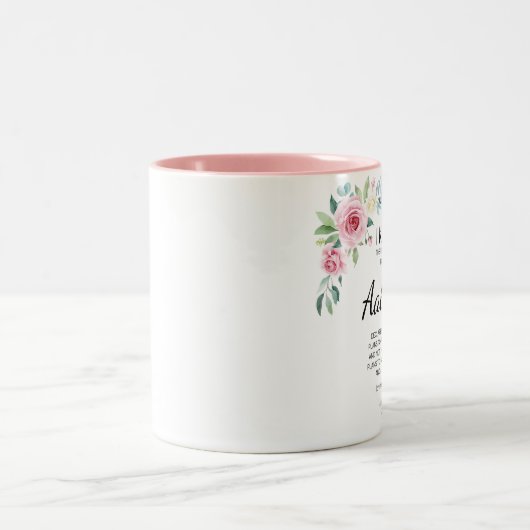 Jeremia 29:11 Bijbel Schrift Personaliseren Tweekleurige Koffiemok (Center)