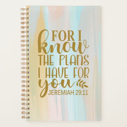 Jeremia 29:11 Bijbel Schrift Weekplanner Planner (Voorkant)