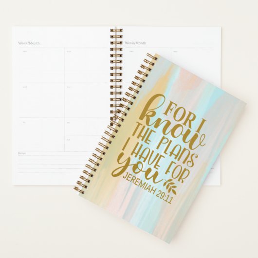 Jeremia 29:11 Bijbel Schrift Weekplanner Planner (Display)