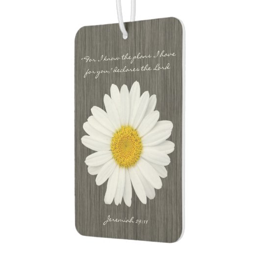 Jeremia 29:11 Bijbel Verse met Rustieke Daisy Luchtverfrisser (Links)