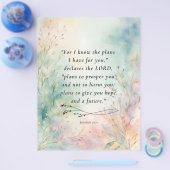 Jeremia 29:11 Bijbelvers Afbeelding Flyer (Enkel)