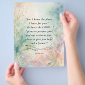 Jeremia 29:11 Bijbelvers Afbeelding Flyer (Hand)