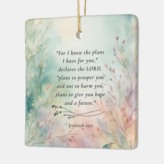 Jeremia 29:11 Bijbelvers Afbeelding Keramisch Ornament (Links)
