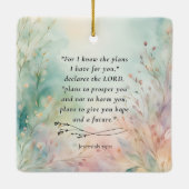 Jeremia 29:11 Bijbelvers Afbeelding Keramisch Ornament (Achterkant)