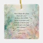 Jeremia 29:11 Bijbelvers Afbeelding Keramisch Ornament (Voorkant)