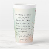 Jeremia 29:11 Bijbelvers Afbeelding Latte Mok (Voorkant)