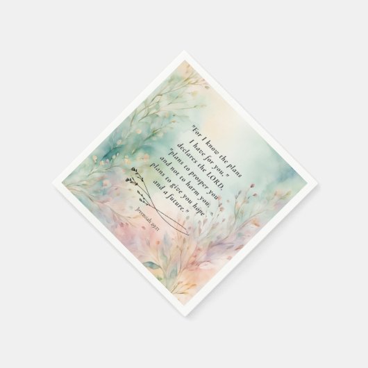 Jeremia 29:11 Bijbelvers Afbeelding Servet (Hoek)