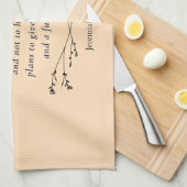 Jeremia 29:11 Bijbelvers Afbeelding Theedoek (Quarter Fold)