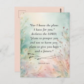  Jeremia 29:11 Bijbelvers Briefkaart (Voorkant / Achterkant)