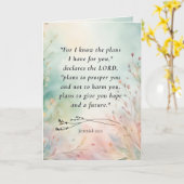 Jeremia 29:11 Bijbelvers Kaart (Gele Bloem)