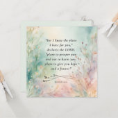  Jeremia 29:11 Bijbelvers Kaart (Voorkant / Achterkant in situ)