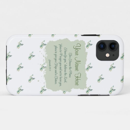 Jeremia 29:11 Bijbelvers personaliseren Case-Mate iPhone Case (Achterkant (horizontaal))