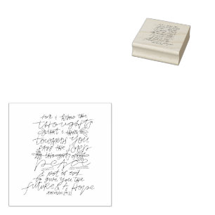 Jeremia 29:11 Bijbelvers voor Baby Shower Rubberstempel