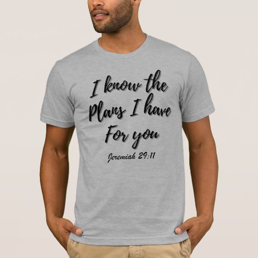 Jeremia 29:11 Christelijk T-shirt (Voorkant)
