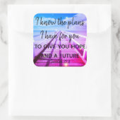 Jeremia 29:11 Christelijke Schrift Stickers (Tas)