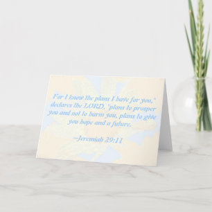 Jeremia 29:11 Daisy-Patterned Wenskaart Kaart