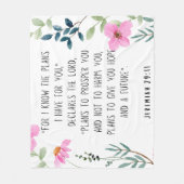 Jeremia 29:11  fleece deken (Voorkant)