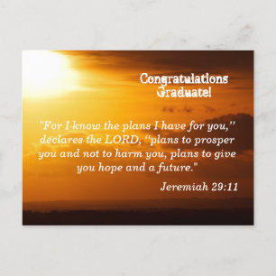Jeremia 29:11 Gefeliciteerd Afgestudeerde Briefkaart