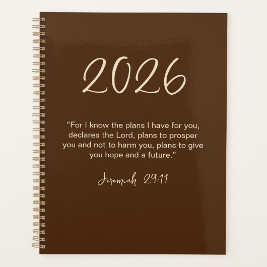 Jeremia 29:11 Ik Ken de Plannen 2026 Jaar Planner (Voorkant)