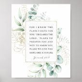 Jeremia 29:11 Ik ken de plannen die Ik voor u heb Poster (Voorkant)