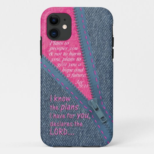 Jeremia 29:11 Ik Ken De Plannen Rits Trekker Case-Mate iPhone Case (Achterkant)