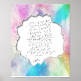 Jeremia 29:11 Inspirerende Tekst voor Baby Feestje Poster