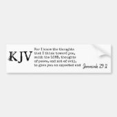 Jeremia 29:11 KJV Bijbelcitaat - Kan worden aangep Bumpersticker (Voorkant)