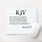 Jeremia 29:11 KJV Bijbelcitaat - Kan worden aangep Muismat (Met muis)