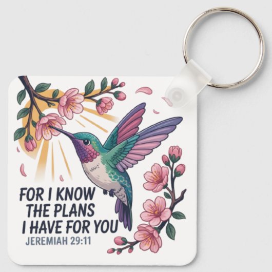 Jeremia 29:11 Kolibrie Sleutelhanger (Achterkant)