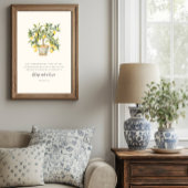 Jeremia 29:11 Moderne Waterverf Citroenboom Poster