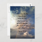Jeremia 29:11 Regenboog Briefkaart (Voorkant / Achterkant)